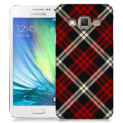 Skal till Samsung Galaxy A3 (2015) - Rutig - Röd
