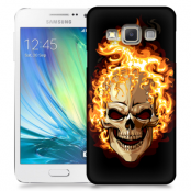 Skal till Samsung Galaxy A3 (2015) - Skull on fire