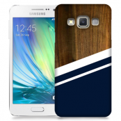 Skal till Samsung Galaxy A3 (2015) - Wood ränder - Mörkblå