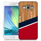 Skal till Samsung Galaxy A3 (2015) - Wood ränder - Röd
