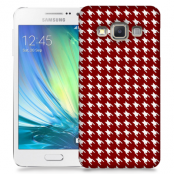 Skal till Samsung Galaxy A3 - Mönstrat tyg - Röd