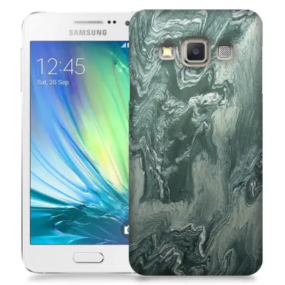Skal till Samsung Galaxy A3 - Marble - Grön