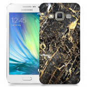 Skal till Samsung Galaxy A3 (2015) - Marble - Svart/Gul