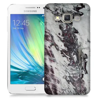 Skal till Samsung Galaxy A3 - Marble - Vit/Svart
