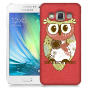 Skal till Samsung Galaxy A3 - Orientalisk uggla - Röd