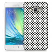 Skal till Samsung Galaxy A3 - Polkadots - Vit/Svart