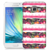 Skal till Samsung Galaxy A3 - Ränder - Blommor
