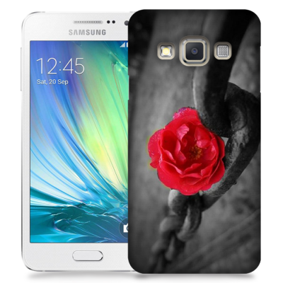 Skal till Samsung Galaxy A3 - Röd ros