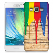 Skal till Samsung Galaxy A3 - Rinnande färg - Trä