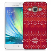 Skal till Samsung Galaxy A3 - Stickat - Röd/Vit
