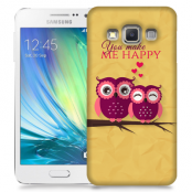 Skal till Samsung Galaxy A3 - Ugglor - You make me happy