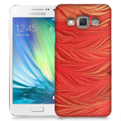 Skal till Samsung Galaxy A3 - Vågor - Röd/Orange