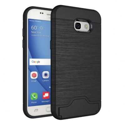Brushed Hybrid Mobilskal med Kortplats Samsung Galaxy A5 2017 - Svart