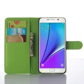 Litchi Plånboksfodral till Samsung Galaxy A5 (2016) - Grön
