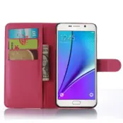Litchi Plånboksfodral till Samsung Galaxy A5 (2016) - Magenta