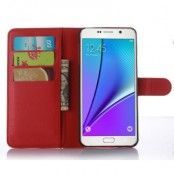 Litchi Plånboksfodral till Samsung Galaxy A5 (2016) - Röd