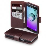 Plånboksfodral av äkta läder till Samsung Galaxy A5 2016 - Brun