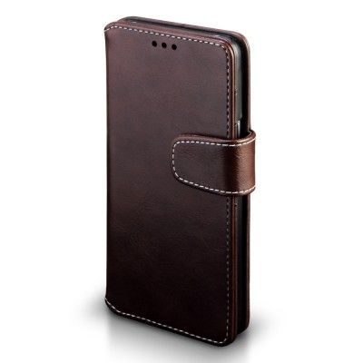 Plånboksfodral till Samsung Galaxy A5 (2016) - Brun med vit söm