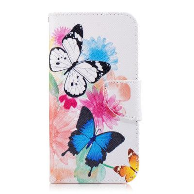 Plånboksfodral till Samsung Galaxy A5 (2017)  - Butterflies with Flowers