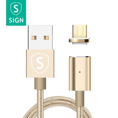 SiGN Magnetkabel USB-C 2.4A 1 m - Guld