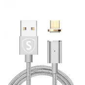 SiGN Magnetkabel USB-C 2.4A 1 m - Silver