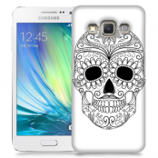Skal till Samsung Galaxy A5 (2015) - Glad dödskalle - Vit
