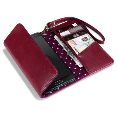 Trifold Plånboksfodral till Samsung Galaxy A5 (2016) - Röd