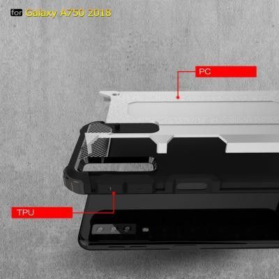 Armor Guard Skal för Samsung Galaxy A7 2018 - Silver