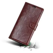 Crazy Horse Premium Plånboksfodral för Samsung Galaxy A7 2018 - Brun