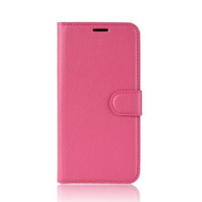 Litchi Plånboksfodral för Samsung Galaxy A7 2018 - Rosa