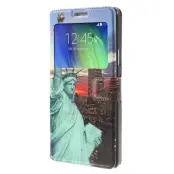 Mobilfodral med Fönster till Samsung Galaxy A7 - Frihetsgudinnan