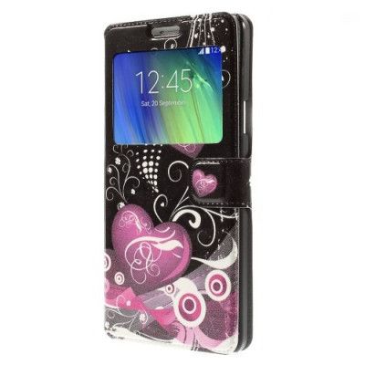 Mobilfodral med Fönster till Samsung Galaxy A7 - Två Hjärtan