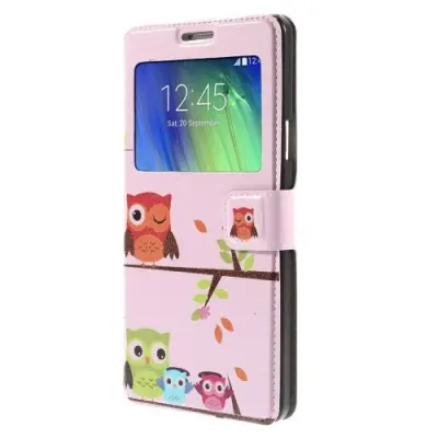 Mobilfodral med Fönster till Samsung Galaxy A7 - Ugglor