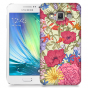 Skal till Samsung Galaxy A7 - Blommor - Beige