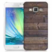 Skal till Samsung Galaxy A7 - Mörkbetsade plank