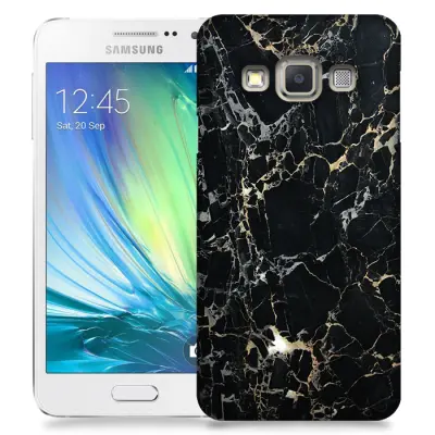 Skal till Samsung Galaxy A7 - Marble - Svart
