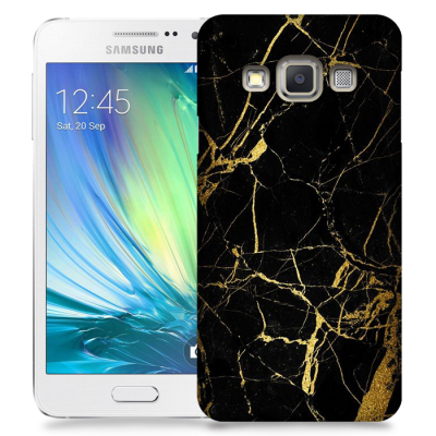 Skal till Samsung Galaxy A7 - Marble - Svart