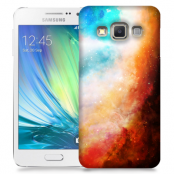 Skal till Samsung Galaxy A7 - Rymden - Orange/Blå