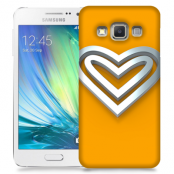 Skal till Samsung Galaxy A7 - Steel heart - Orange