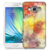 Skal till Samsung Galaxy A7 - Vattenfärg - Grå/Röd