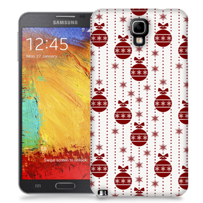 Skal till Samsung Galaxy Note 3 Neo - Juldekor - Vit/Röd
