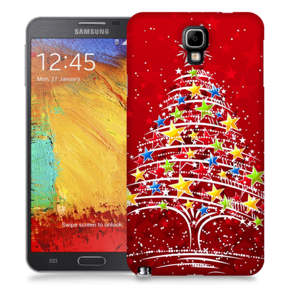 Skal till Samsung Galaxy Note 3 Neo - Julgran - Röd