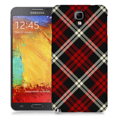 Skal till Samsung Galaxy Note 3 Neo - Rutig - Röd