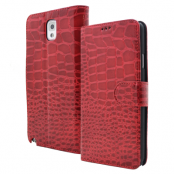Croco Plånboksfodral till Samsung Galaxy Note 3 N9000 (Röd)