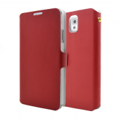 Doormoon Äkta Läder väska till Samsung Galaxy Note 3 N9000 (Röd)