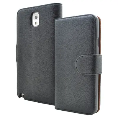 Embossed Plånboksfodral till Samsung Galaxy Note 3 N9000 (Svart)
