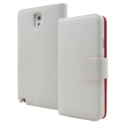 Embossed Plånboksfodral till Samsung Galaxy Note 3 N9000 (Vit)