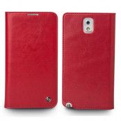 Qialino Äkta Läder Plånboksfodral till Samsung Galaxy Note 3 N9000 (Röd)