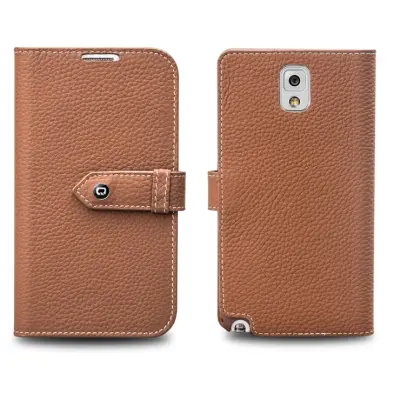 Qialino Exklusivt Plånboksfodral till Samsung Galaxy Note 3 N9000 (Camel)