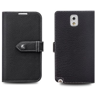 Qialino Exklusivt Plånboksfodral till Samsung Galaxy Note 3 N9000 (Svart)